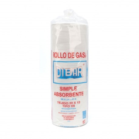 Gasa en Rollo Tipo Hospital 20x12 0.91 x 91 m