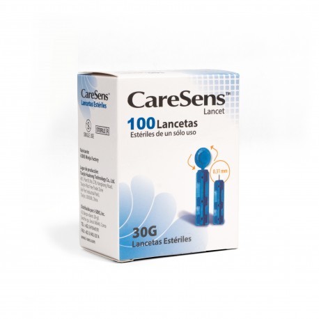 Lanceta Desechable CareSens 100 Piezas