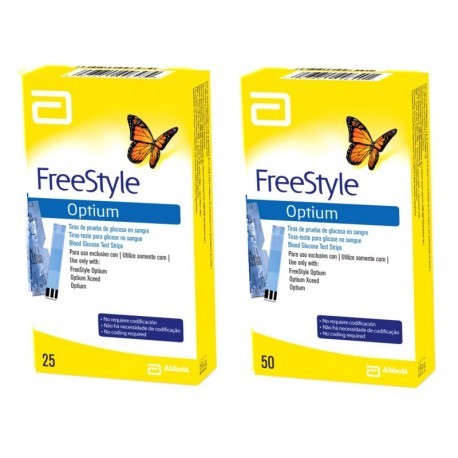 Tiras Reactivas Optium Freestyle Glucosa