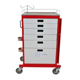 Carro de Emergencias con 6 Cajones