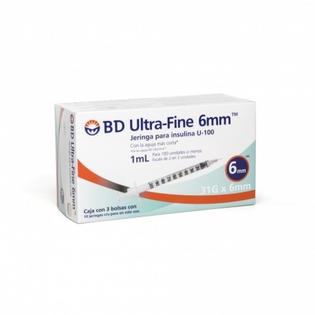 Jeringa para Insulina Ultra Fine 1 ml 31 G...